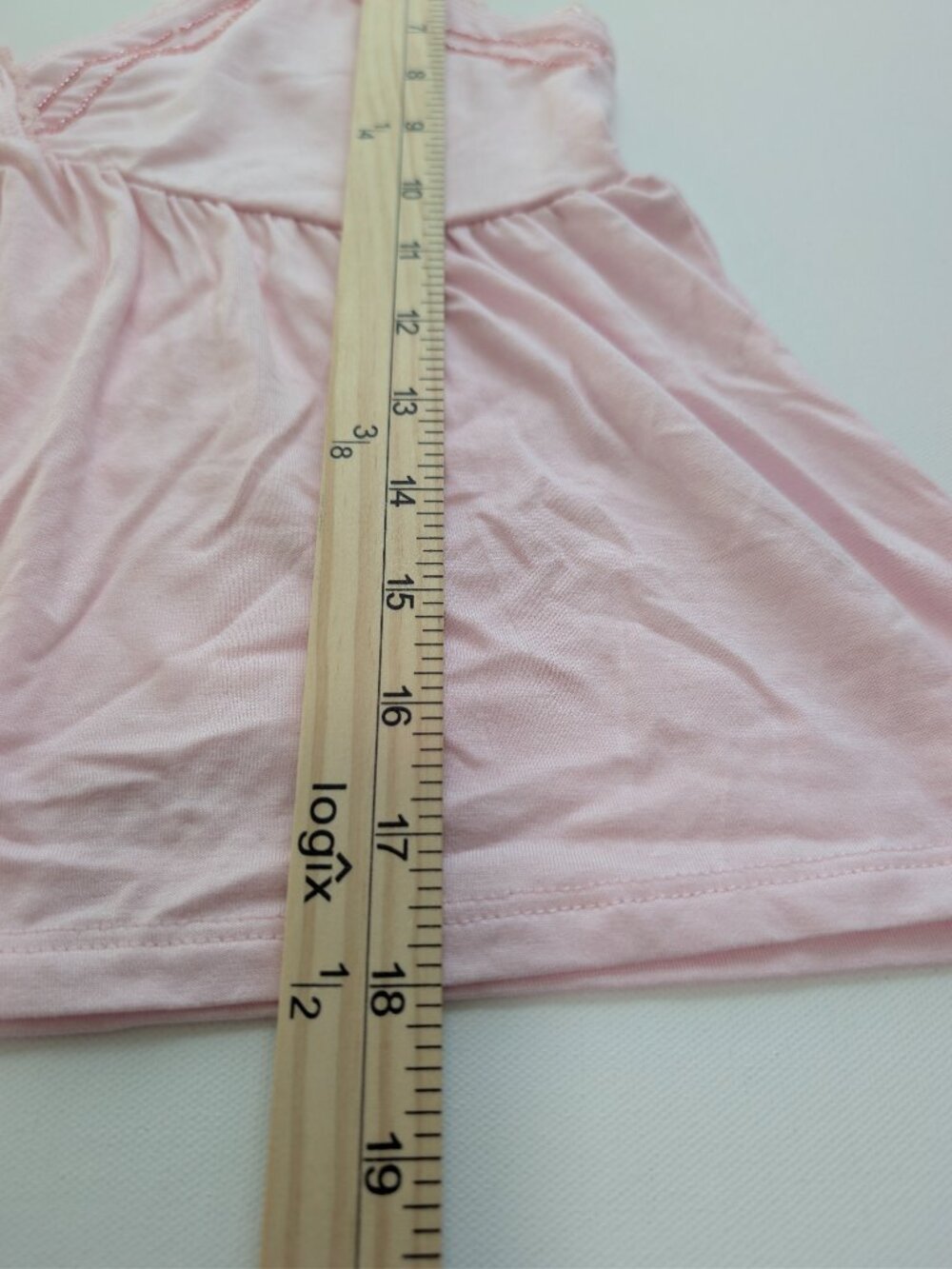 Riley & James Women's Pink Solid Lace Trim Beaded Camisole Adjustable Straps M - Picture 10 of 10